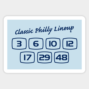 Classic Philly Lineup (variant) Magnet